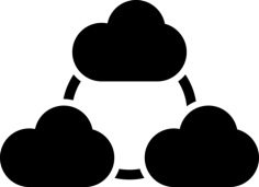 Interlinked Clouds Sketch Svg Vector, Free Vectors File